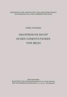 Das römische Recht in den Constitutionen von Melfi Lieck-Buyken Thea ¿von Der¿