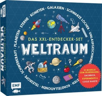 Das XXL-Entdecker-Set - Weltraum: 10 Modellen zum Selberbauen, Sachbuch, Experimente & coole Rakete Edition Michael Fischer