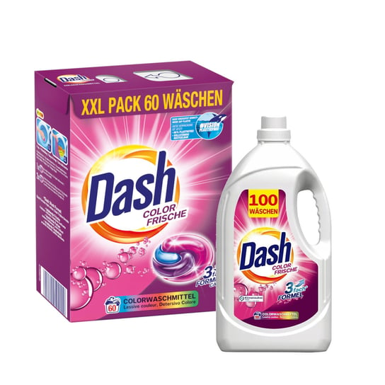 DASH Żel 5l + Kapsułki 60 szt do prania koloru DASH