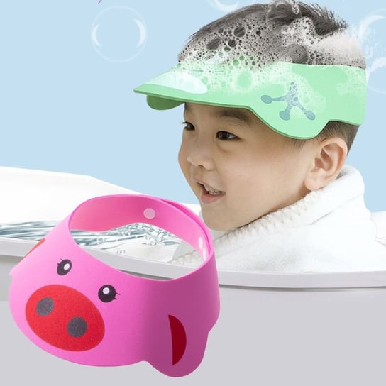 Daszek do mycia głowy dla dzieci/ Rondo kąpielowe - różowy "świnka" Hedo
