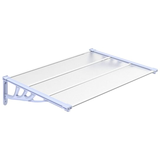 Daszek nad drzwi PC ABS Aluminium 122x90x27,5cm sz Zakito Home