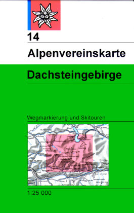 DAV Alpenvereinskarte 14 Dachstein 1 : 25 000 Wegmarkierungen und Skirouten Deutscher Alpenverein, Deutscher Alpenverein E.V.