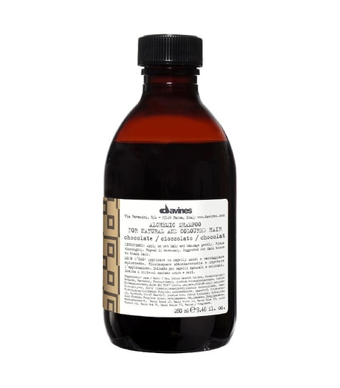 Davines, Alchemic Chocolate, szampon do włosów ciemnobrązowych i czarnych, 280 ml Davines