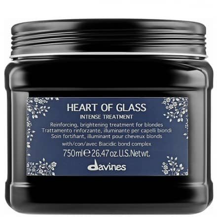 Davines Heart of Glass Intense Treatment, Kuracja Wzmacniająca i Rozświetlająca do Włosów Blond, 750ml Davines