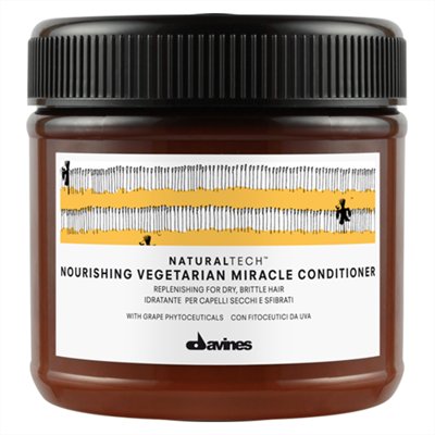 Davines Naturaltech, Nourishing Vegetarian Miracle, Odżywka nawilżająca do suchych łamliwych włosów, 250 ml Davines