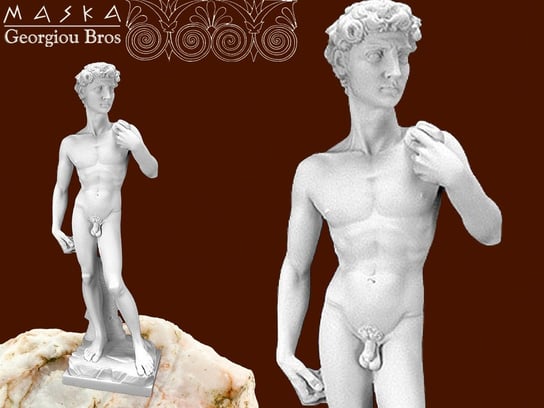 Dawid -alabaster grecki MASKA