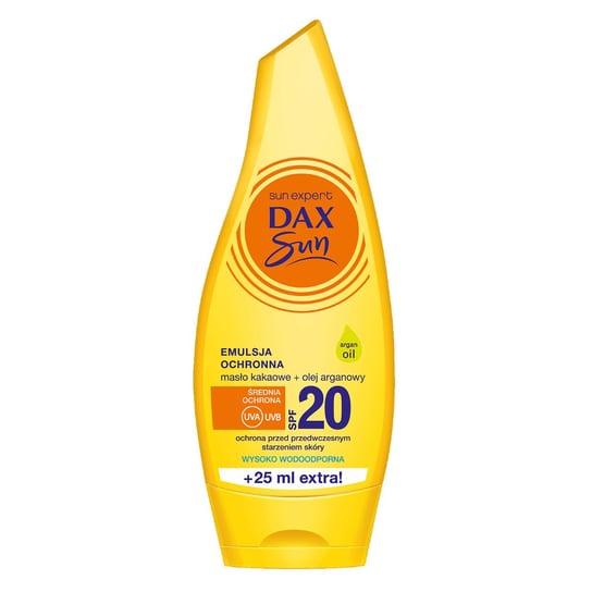 Dax Sun, emulsja do opalania z masłem kakaowym i olejem arganowym SPF 20, 175ml Dax Sun