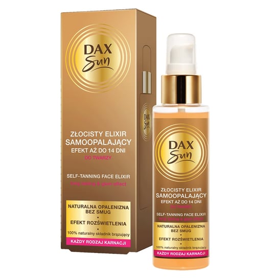 Dax Sun, złocisty elixir samoopalający do twarzy do każdego rodzaju karnacji, 110ml Dax Sun