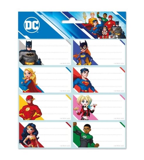 DC Comics Superheroes - naklejki na zeszyt DC COMICS