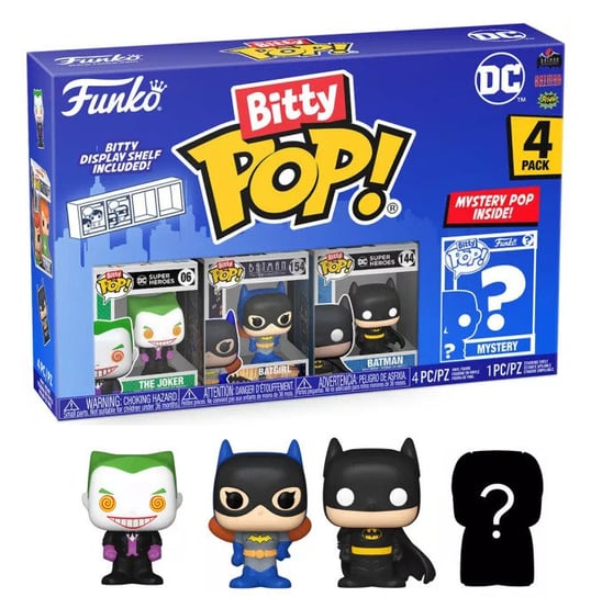 DC Funko Pop! Bitty, Figurki 4 pak 2.5cm, The Joker, Batman, Bat-Girl Funko