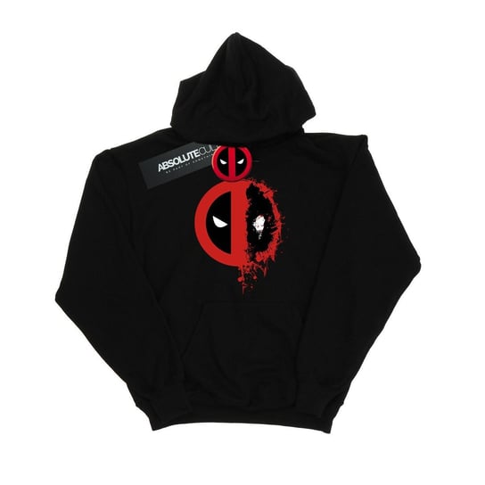 Deadpool Męska Bluza Z Kapturem Z Logo Paint Splatter (XL 8,5-9 / Czarny) Marvel