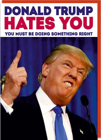 Deanmorriscards- Kartka Donald Trump Hates You z kopertą Inna marka