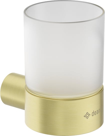 Deante Round kubek na szczoteczki ścienny szkło mleczne/złoty szczotkowany ADRR911 Inna marka