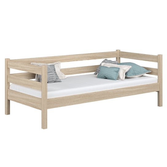 Dębowe łóżko sofa N01 dąb bielony 100x180 N-Wood