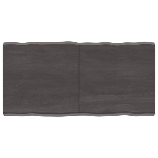 Dębowy blat stołowy 120x60 cm ciemny brąz Zakito Europe