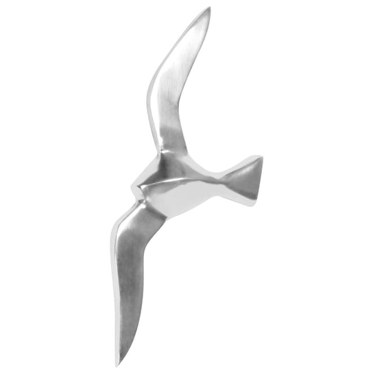 Deco mewa metalowy alu polerowany ptak srebrny design morski żywy nowoczesny FineBuy