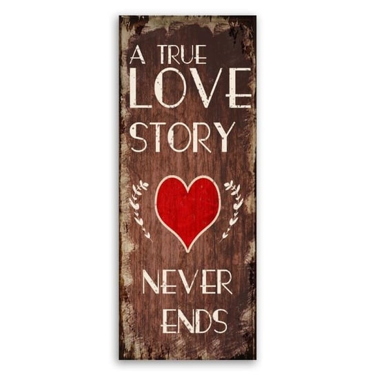 Deco panel CARO A true love story, 45x140 cm Feeby