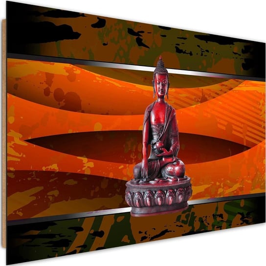 Deco panel CARO Budda na abstrakcyjnym tle1, 90x60 cm Feeby