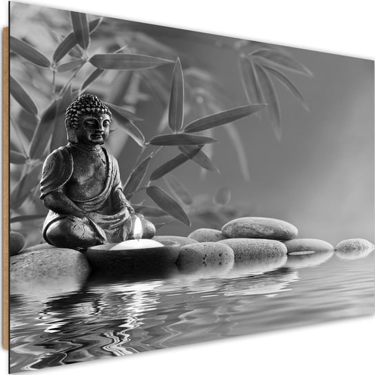 Deco panel CARO Budda nad wodą na kamieniach 3, 90x60 cm Feeby