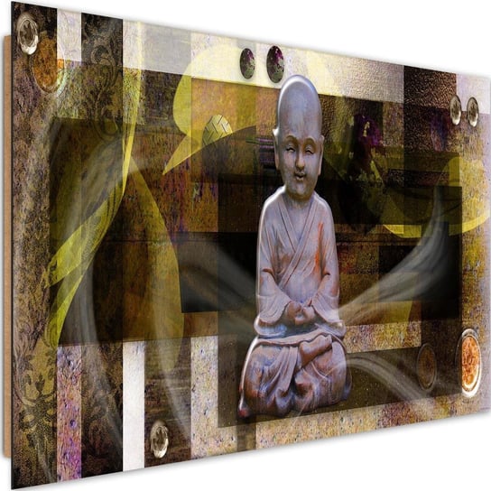 Deco panel CARO Budda z figurami geometrycznymi 2, 120x80 cm Feeby