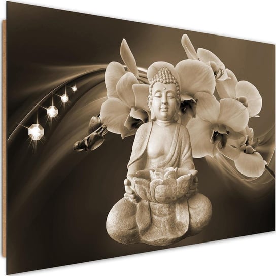 Deco panel CARO Budda z orchideami 4, 60x40 cm Feeby