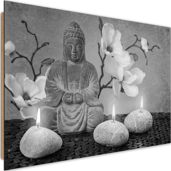 Deco panel CARO Budda z orchideami i świeczkami 3, 120x80 cm Feeby