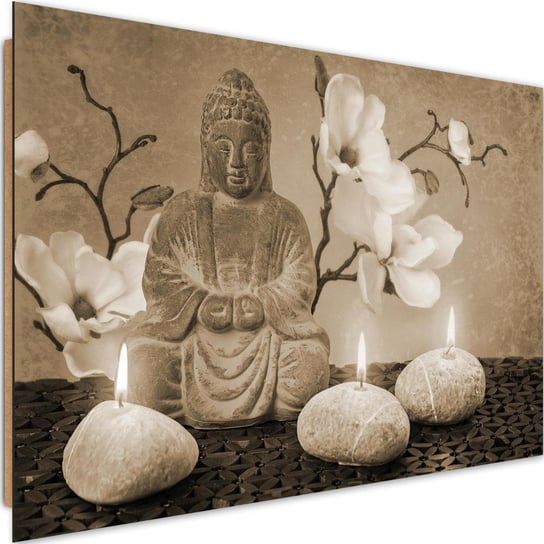 Deco panel CARO Budda z orchideami i świeczkami 4, 60x40 cm Feeby