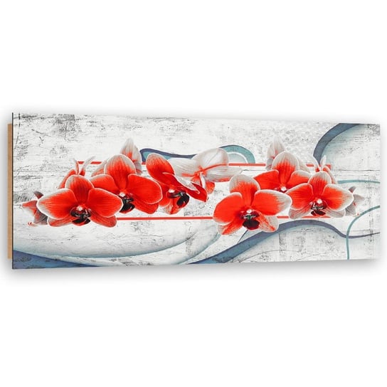 Deco panel CARO Czerwone storczyki, 120x40 cm Feeby