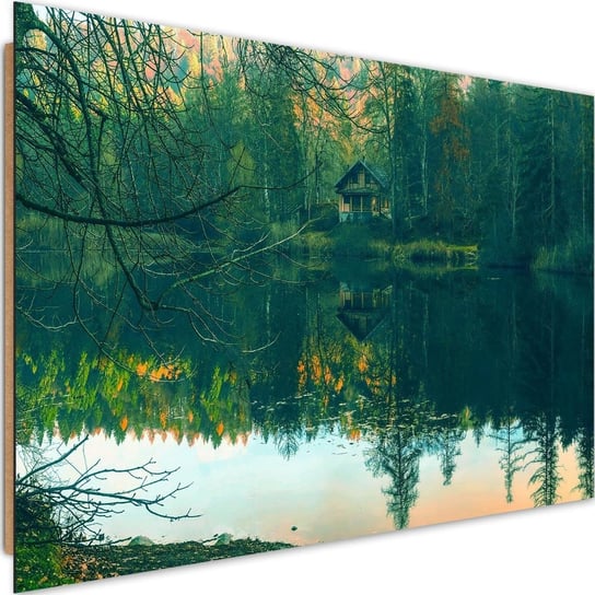 Deco panel CARO Dom nad jeziorem 3, 90x60 cm Feeby