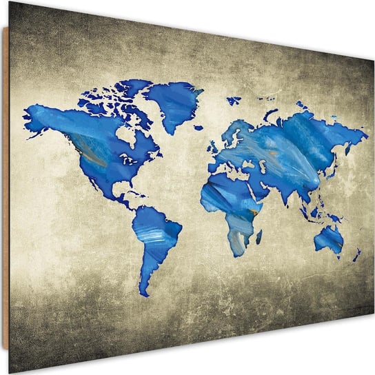 Deco Panel CARO Granatowa mapa świata, 60x40 cm Feeby