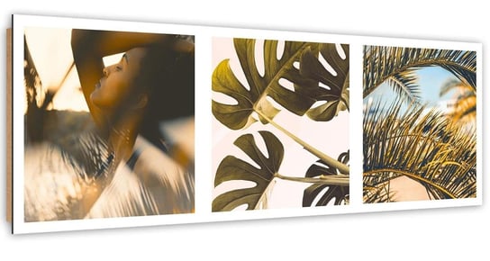 Deco panel CARO Kobieta w liściach, 150x50 cm Feeby