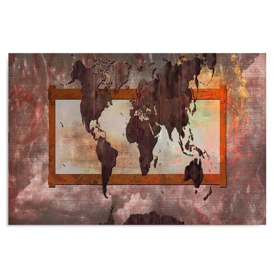 Deco Panel CARO Mapa świata  vintage, 50x40 cm Feeby