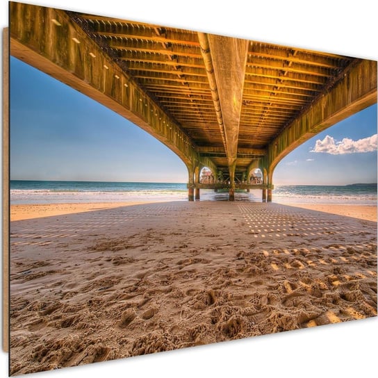 Deco panel CARO Plaża pod molo, 120x80 cm Feeby