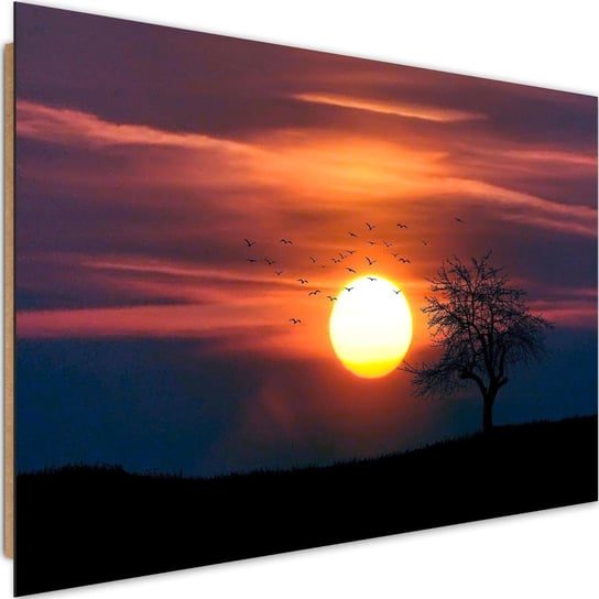 Deco panel CARO Ptaki o zachodzie słońca 3, 90x60 cm Feeby