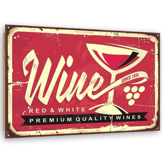 Deco panel CARO Retro - wino, 60x40 cm Feeby