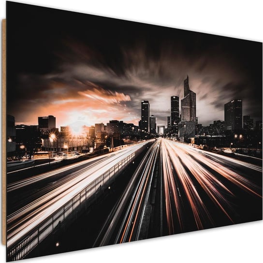 Deco panel CARO Światła miasta nocą, 120x80 cm Feeby