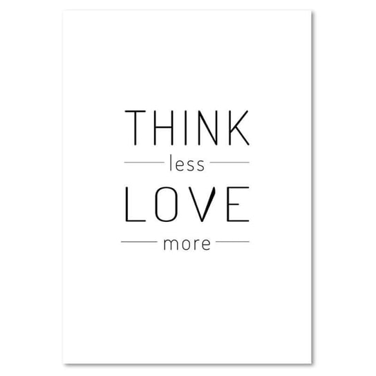 Deco panel CARO Think less love more, 40x50 cm Feeby