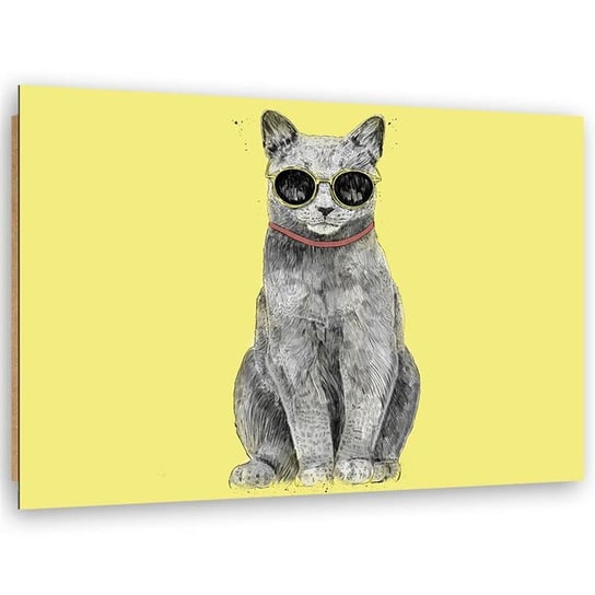 Deco Panel FEEBY Zwierzęta kot okulary przeciwsłoneczne, 60x40 cm Feeby