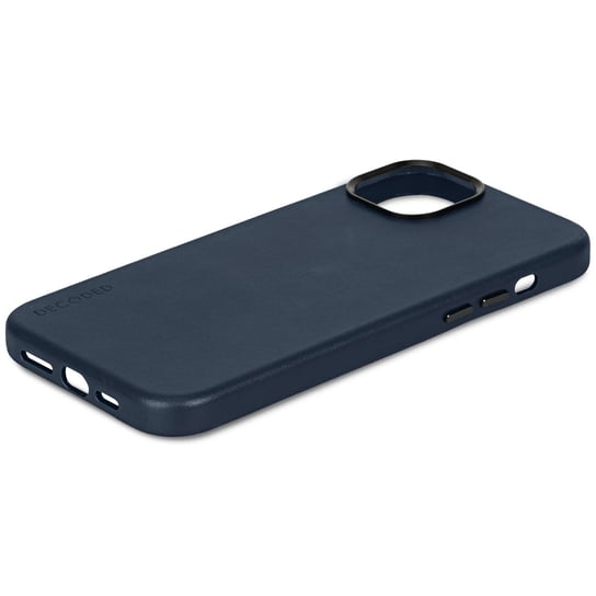 Decoded – skórzana obudowa ochronna do iPhone 15 kompatybilna z MagSafe (ture navy) Decoded