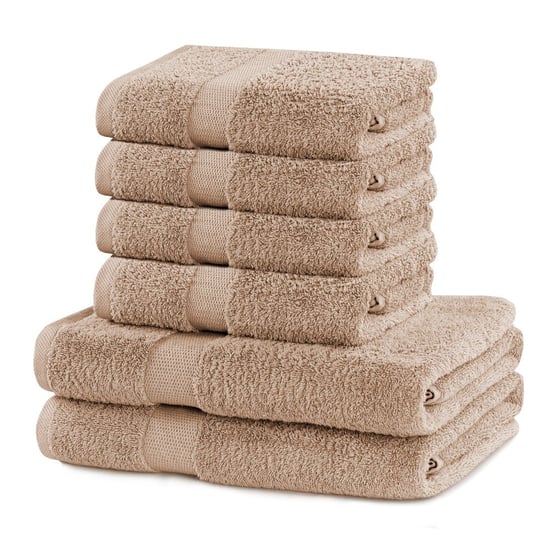 DecoKing Zestaw Ręczników Kąpielowych Bawełna Beżowy 2*70x140+4*50x100 DecoKing