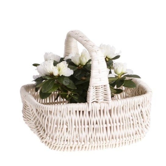 decor WYBIELANY KOSZYCZEK WIELKANOCNY NA ŚWIĘCONKĘ koszyk dla dziecka 24X16 H14 CM Inna marka