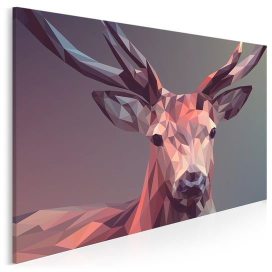 Deer 2.0 - nowoczesny obraz na płótnie - 120x80 cm VAKU-DSGN Nowoczesne obrazy