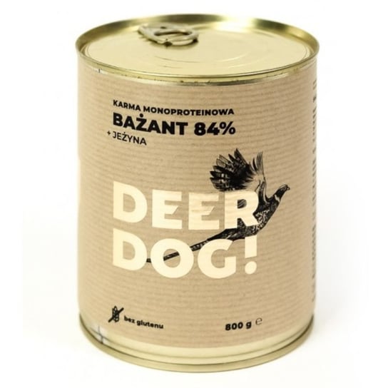 Deer Dog Bażant z jeżyną 800g puszka makra karma przysmak dla psa NATURA DZICZYZNA Kraina Radolin
