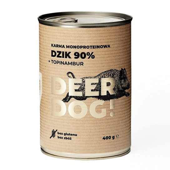 Deer Dog! - DZIK + TOPINAMBUR – karma mokra 400g Kraina Radolin