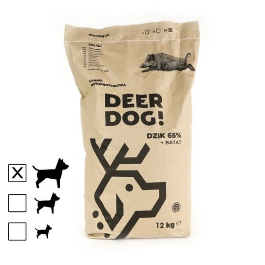 Deer Dog Dzik z batatami 12 kg duże rasy sucha karma przysmak dla psa DZICZYZNA Kraina Radolin