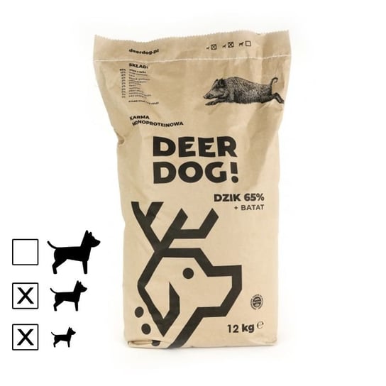 Deer Dog Dzik z batatami 12 kg małe rasy sucha karma przysmak dla psa DZICZYZNA Kraina Radolin