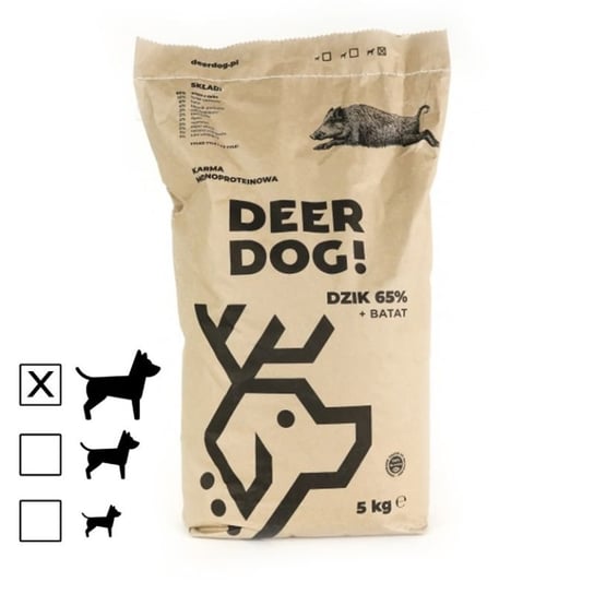 Deer Dog Dzik z batatami 5 kg duże rasy sucha karma przysmak dla psa DZICZYZNA Kraina Radolin
