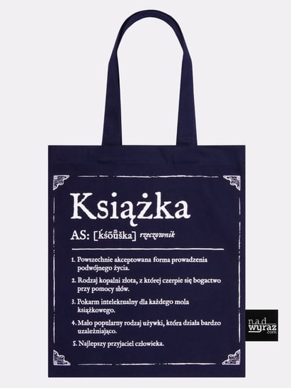 DEFINICJA KSIĄŻKI / torba na książki / bawełniana / granatowa Nadwyraz.com