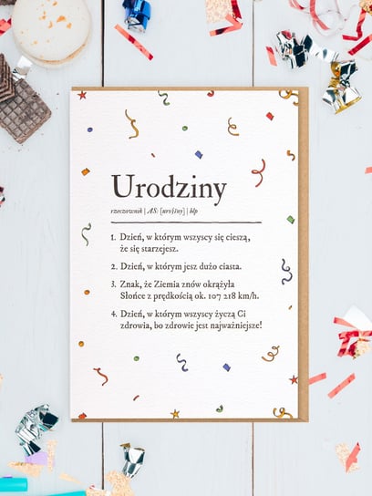 DEFINICJA URODZIN / kartka urodzinowa Nadwyraz.com