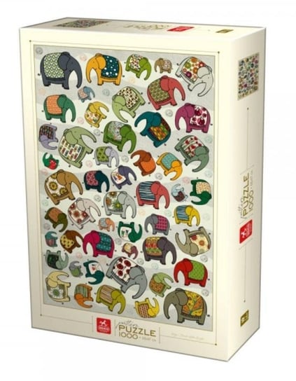 Deico, puzzle, Natura - Kolorowe słonie, 1000 el. Deico